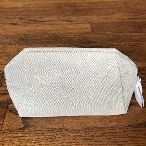 NWOT Orlane Paris silver sparkly lined bag